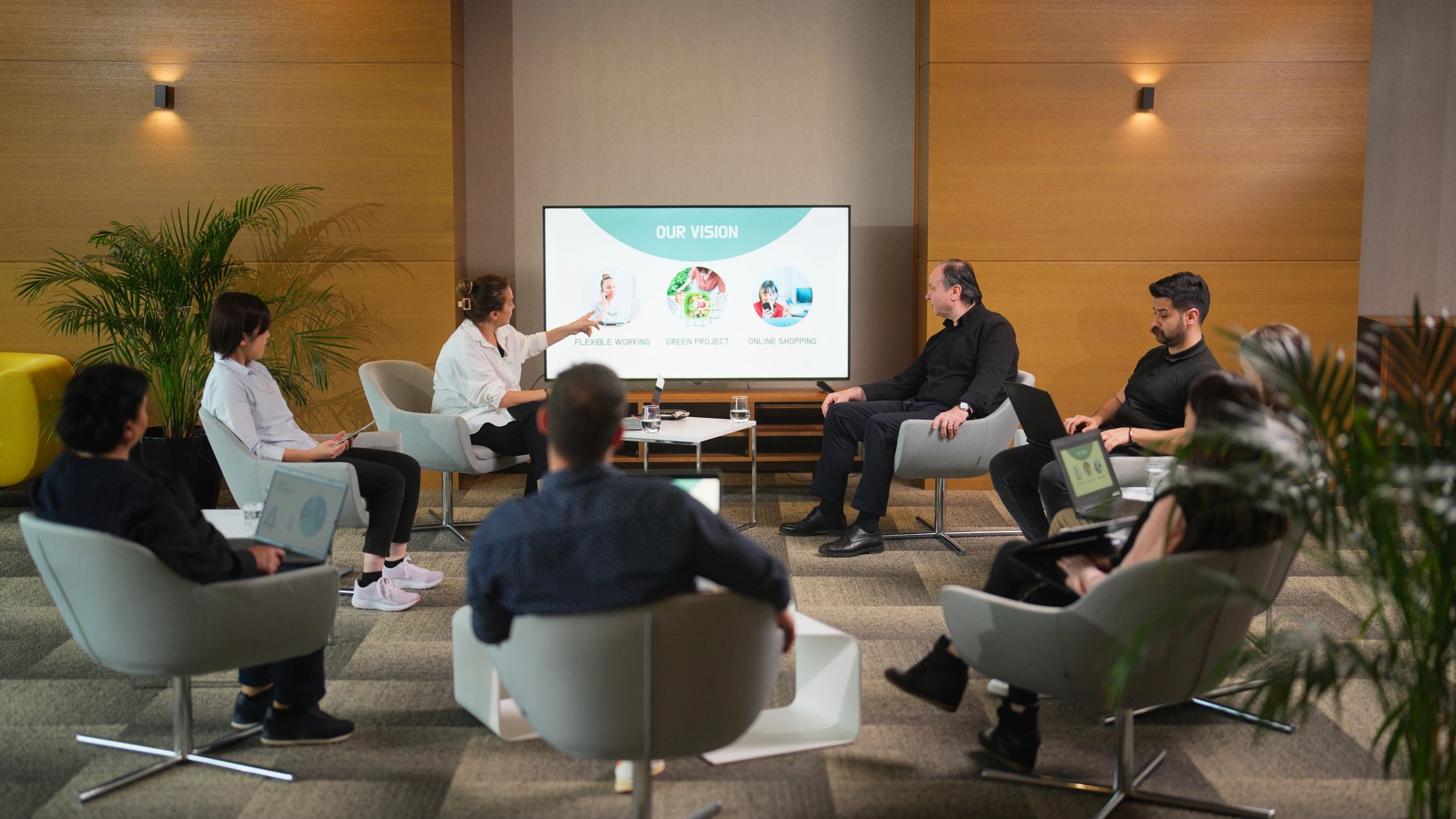 Business workshop and presentation session