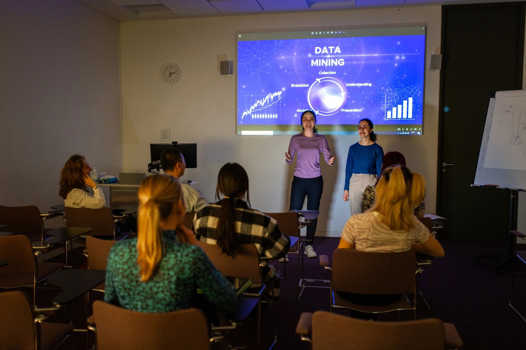 Presenter leading a data workshop